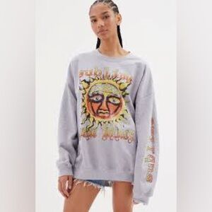 Sublime "Long Beach" Band Graphic Crewneck Sweatshirt Oversized NWT L/XL